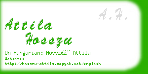 attila hosszu business card